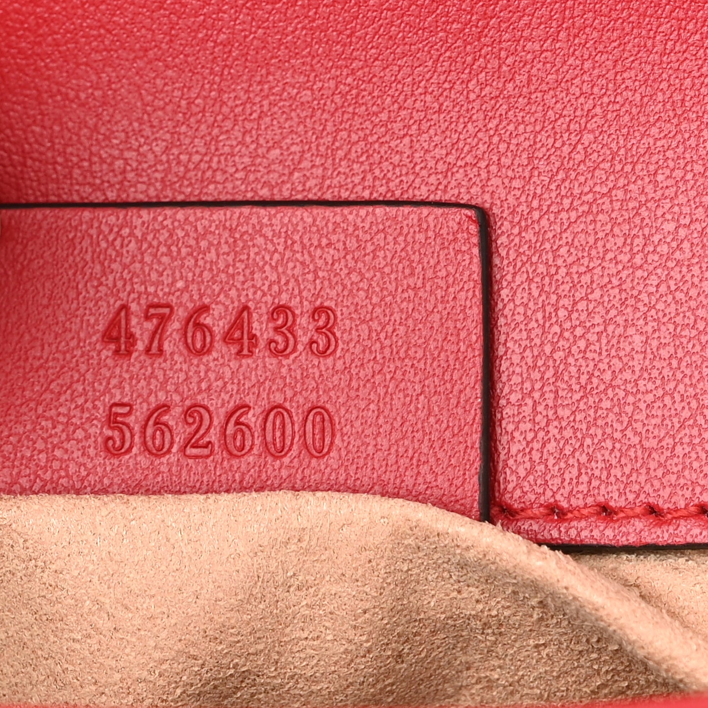 Calfskin Matelasse Super Mini GG Marmont Shoulder Bag Hibiscus Red