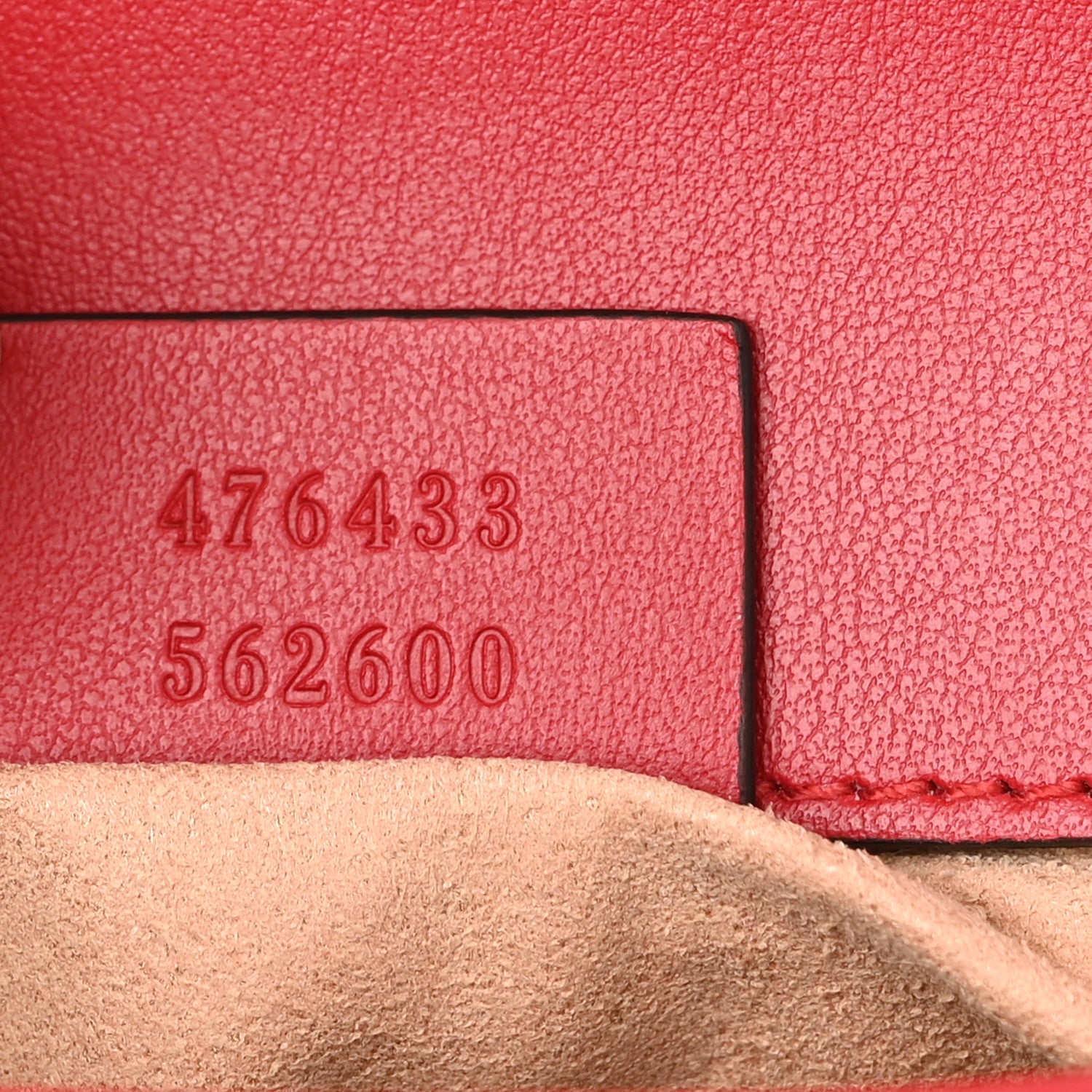 Gucci Calfskin Matelasse Super Mini GG Marmont Shoulder Bag Hibiscus Red 7 of 10