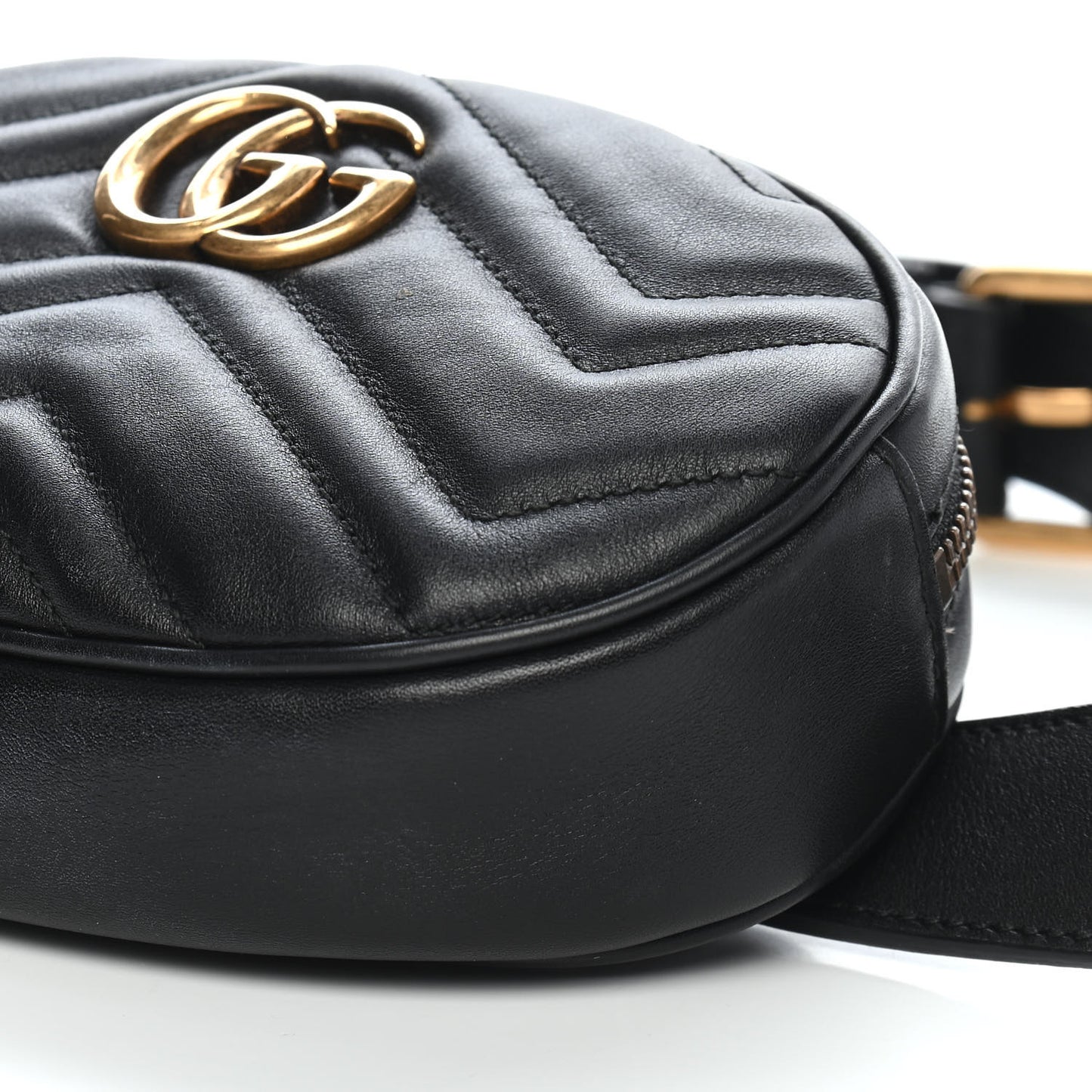 Calfskin Matelasse GG Marmont Belt Bag 85 34 Black