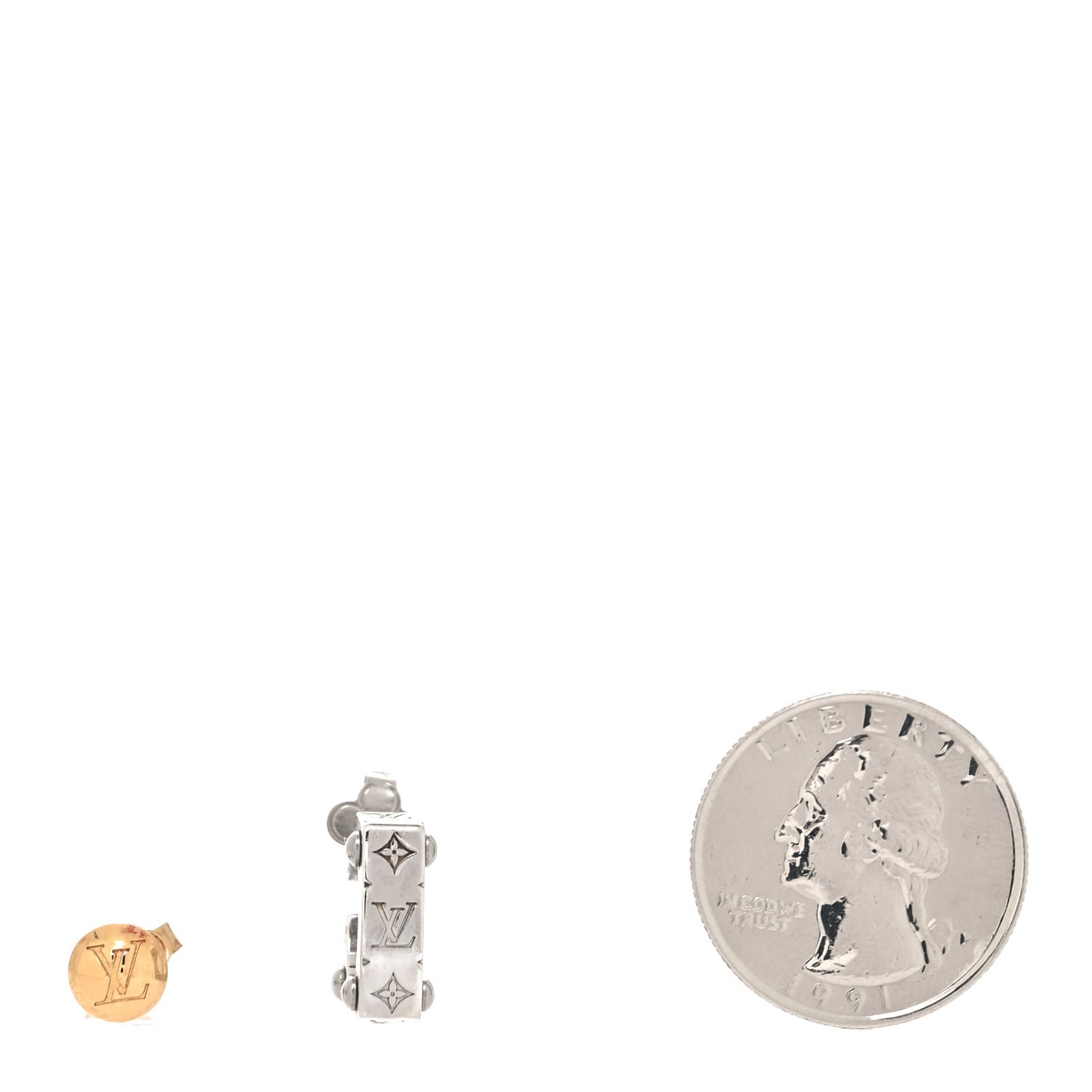 Monogram Bold Earrings Gold Silver