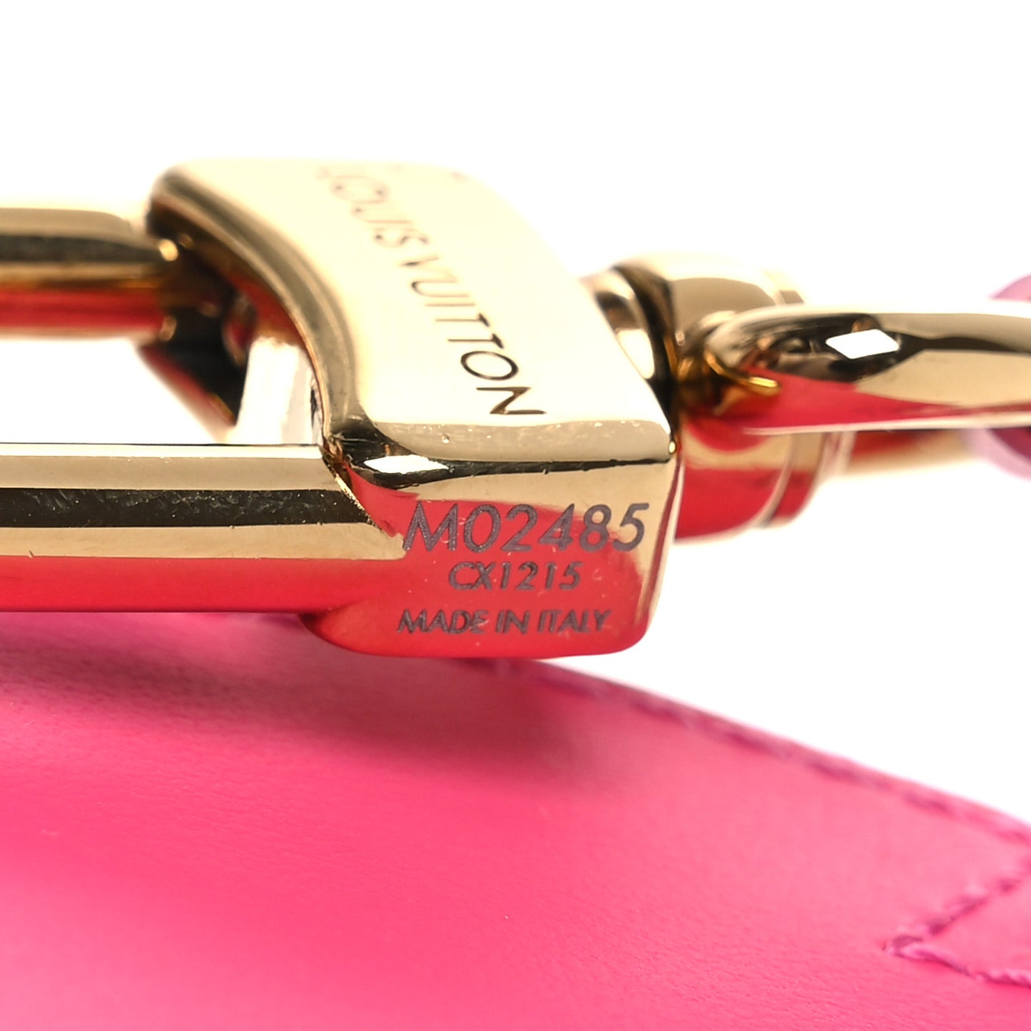 LV X TM Faux Fur Cherry Blossom Bag Charm Pink