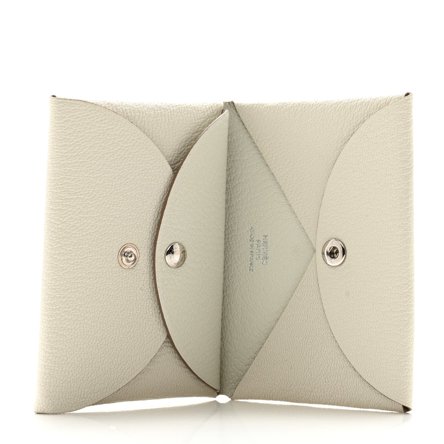 Hermes Chevre Mysore Calvi Duo Card Case Beton 5 of 7