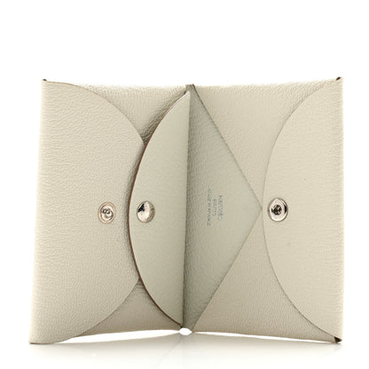 Hermes Chevre Mysore Calvi Duo Card Case Beton 5 of 7