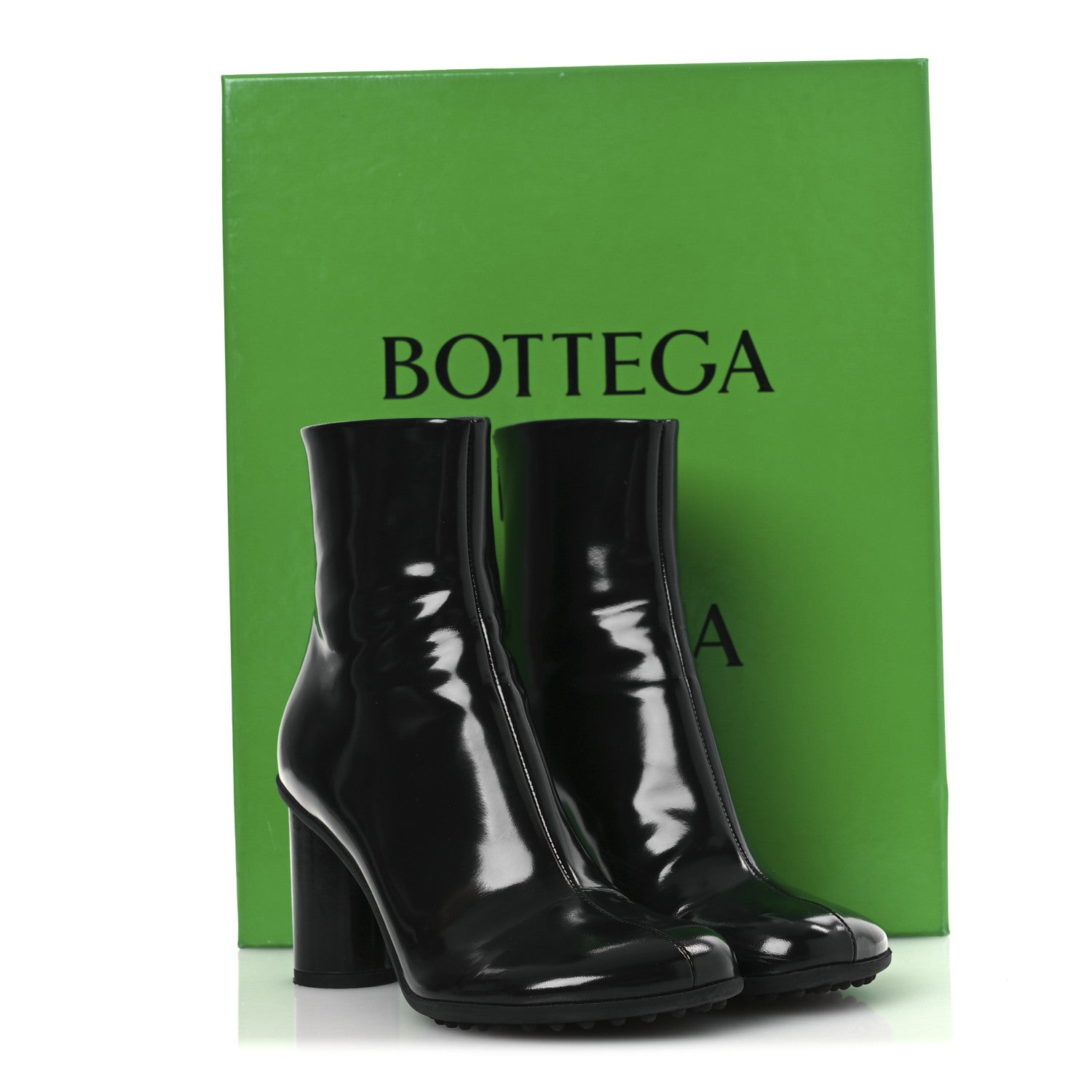 Bottega Veneta Patent Lambskin Atomic Boots 37 Black 11 of 11