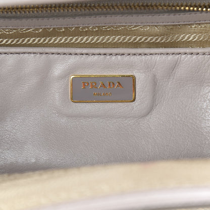 Prada Soft Calf Frame Clutch Argilla 5 of 8