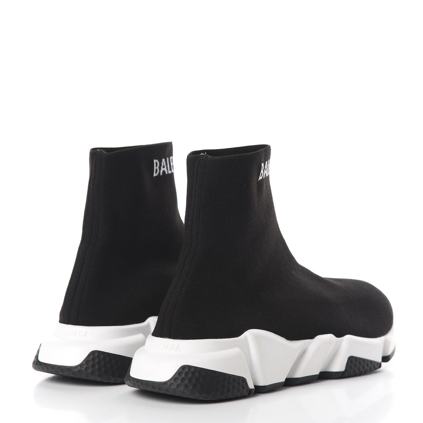Neoprene Knit Mens Hi Speed Sneakers 41 Black White