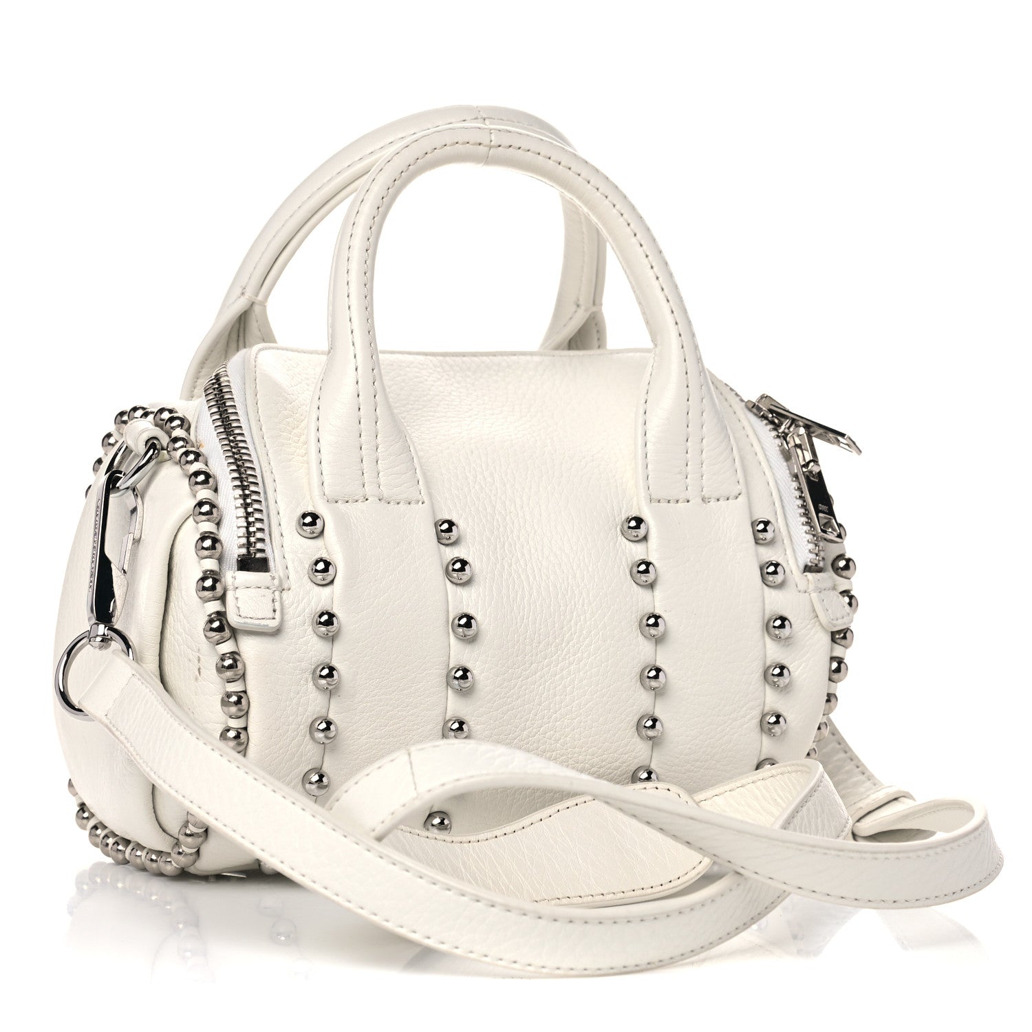 Alexander Wang Calfskin Studded Mini Rockie White Rodium Hardware 3 of 16