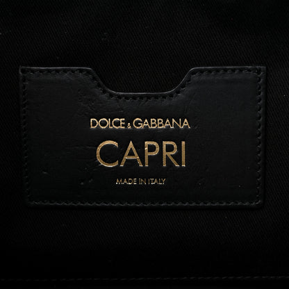 Dolce & Gabbana Jacquard Floral Stampa Iguana Amore Tote Black Multicolor 7 of 12