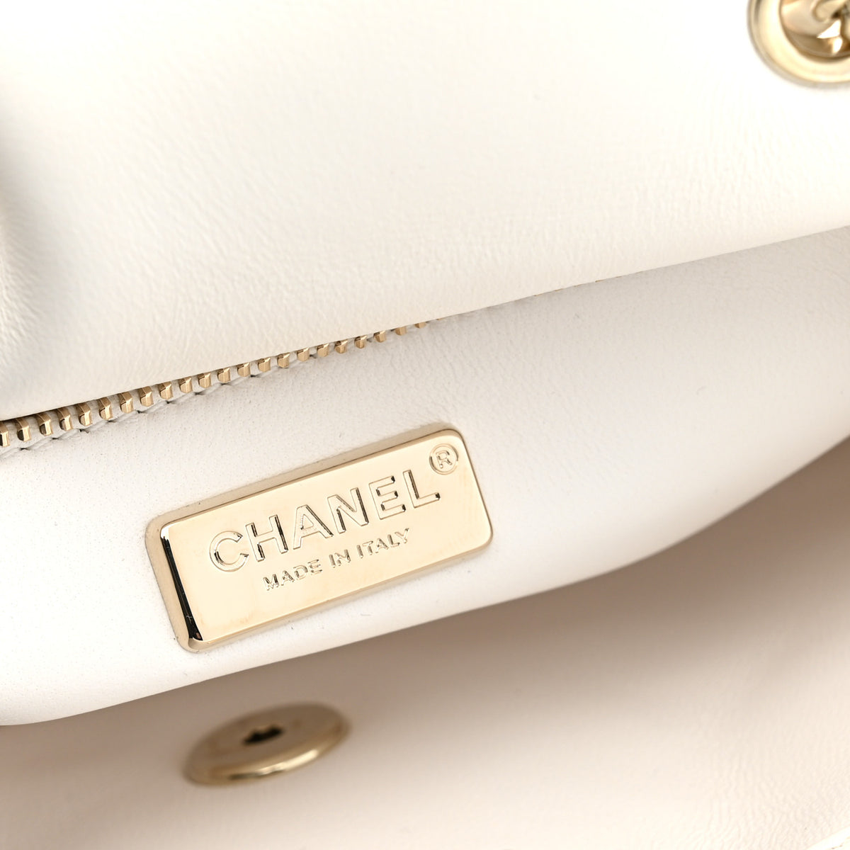 Tweed Sequin Mini Rectangular Flap White Multicolor