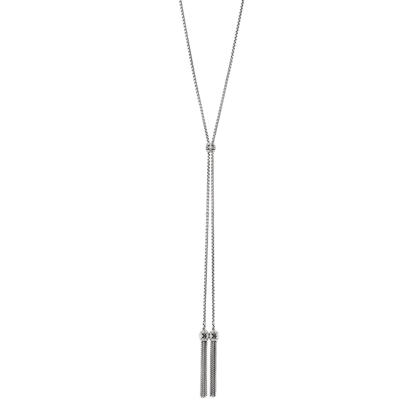 Sterling Silver Diamond Renaissance Tassel Necklace