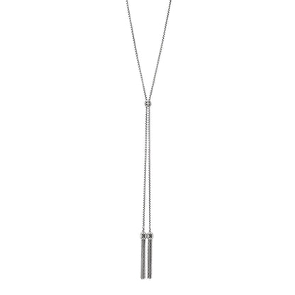 David Yurman Sterling Silver Diamond Renaissance Tassel Necklace 1 of 4