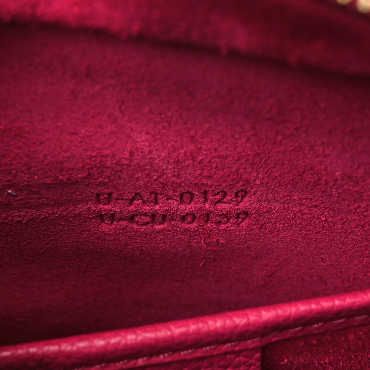 Celine Drummed Calfskin Nano Luggage Fuchsia 6 of 9