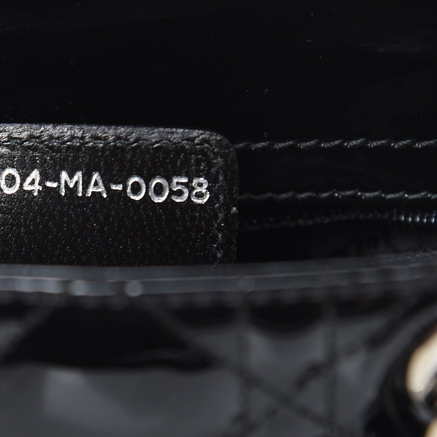 Patent Cannage Mini Lady Dior Black