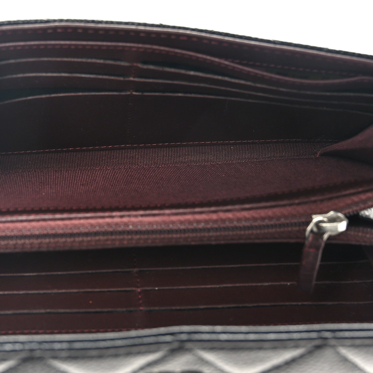 Chanel Caviar Quilted Large Gusset Flap Wallet Black 5 of 7