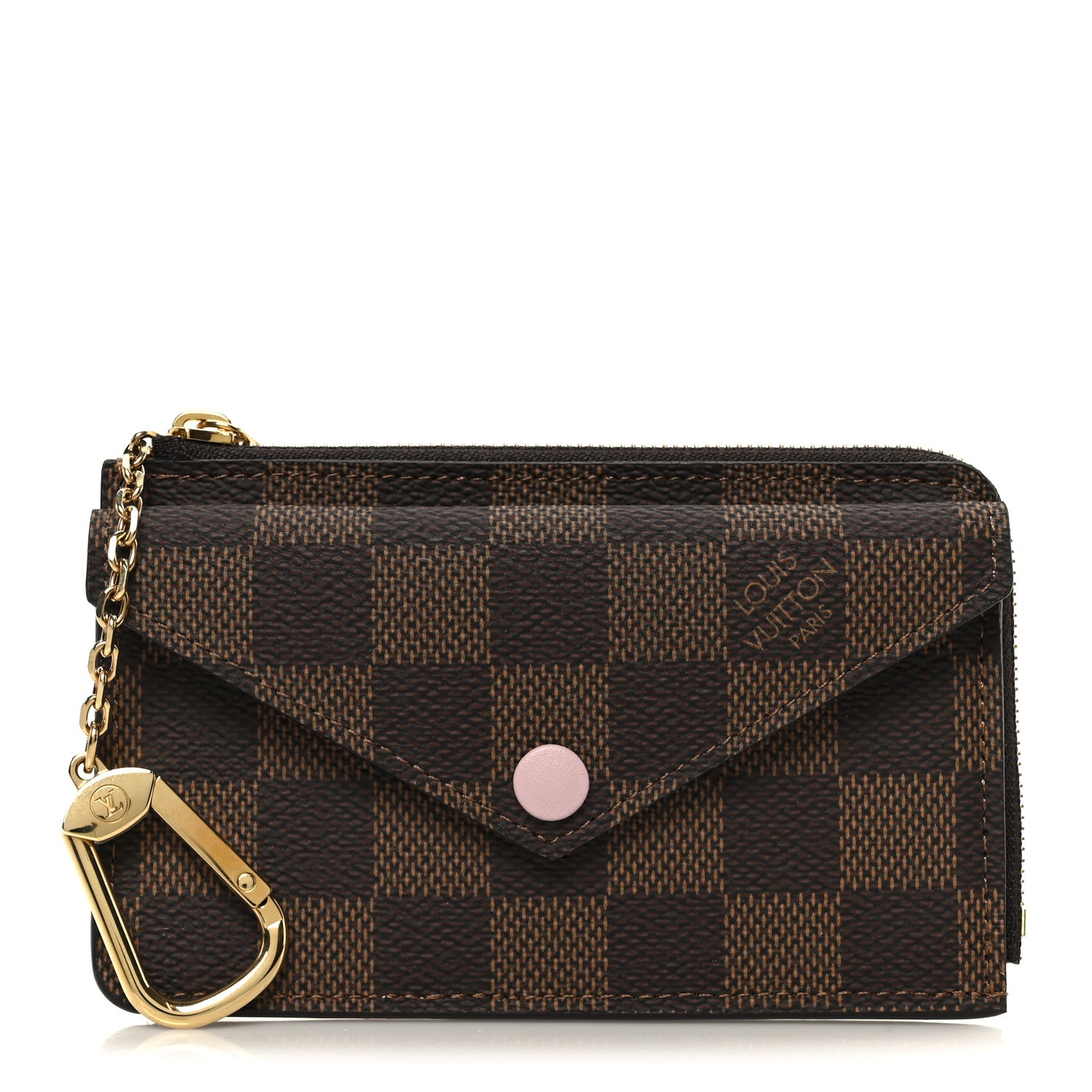 Louis Vuitton Damier Ebene Recto Verso Card Holder Rose Ballerine 1 of 7