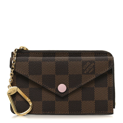 Louis Vuitton Damier Ebene Recto Verso Card Holder Rose Ballerine 1 of 7
