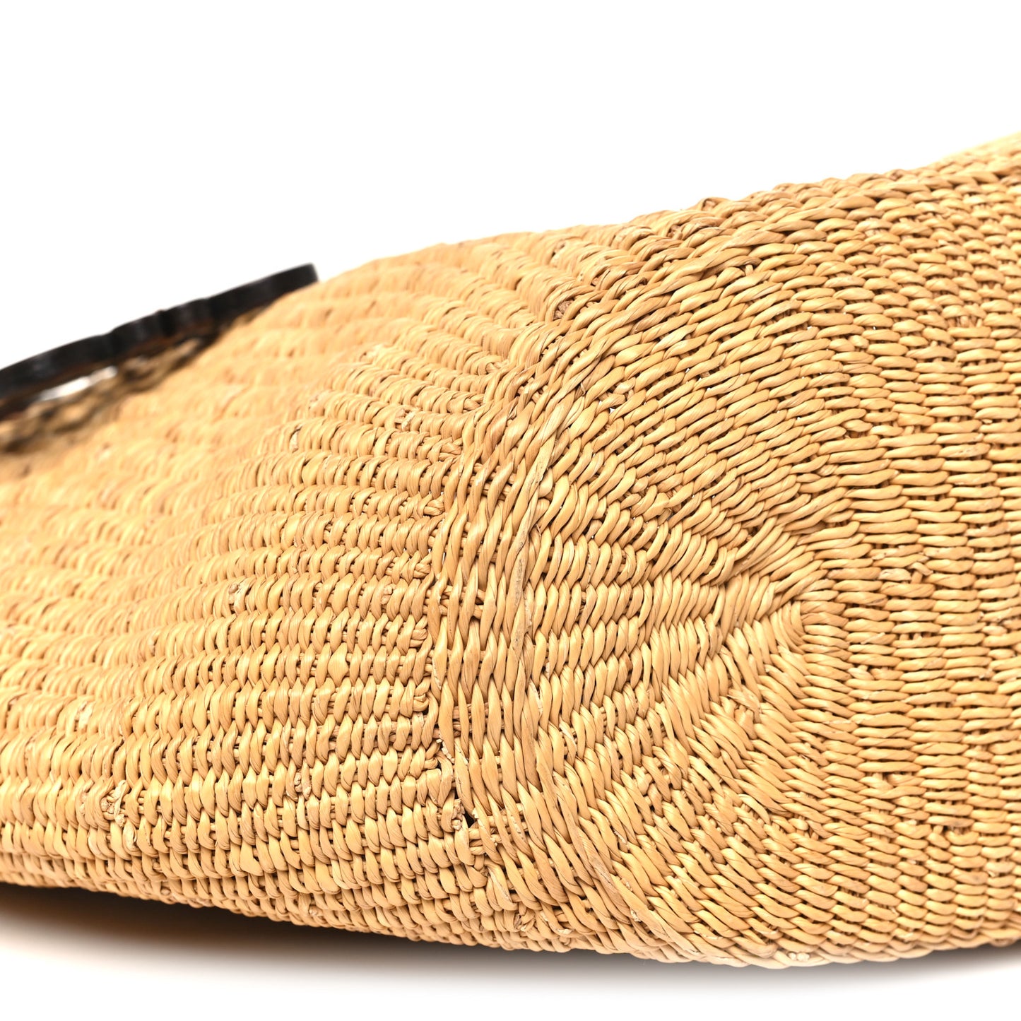 Calfskin Raffia Paulas Ibiza Small Shell Basket Tote Bag Natural Tan