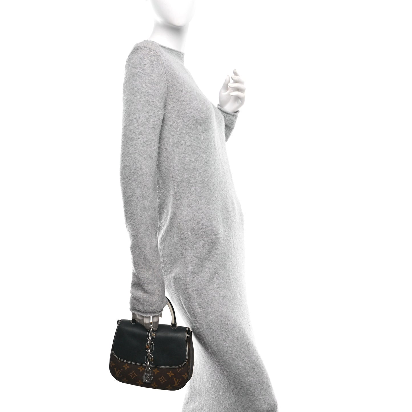 Calfskin Monogram Chain It Bag PM Black