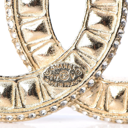 Chanel Baguette Crystal CC Brooch Gold 4 of 5