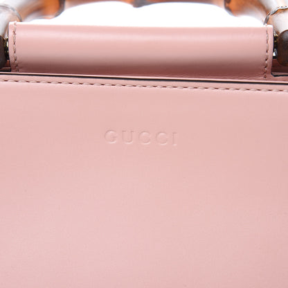 Gucci Nappa Bamboo Web Mini Nymphaea Top Handle Bag Perfect Pink Mystic White 9 of 12