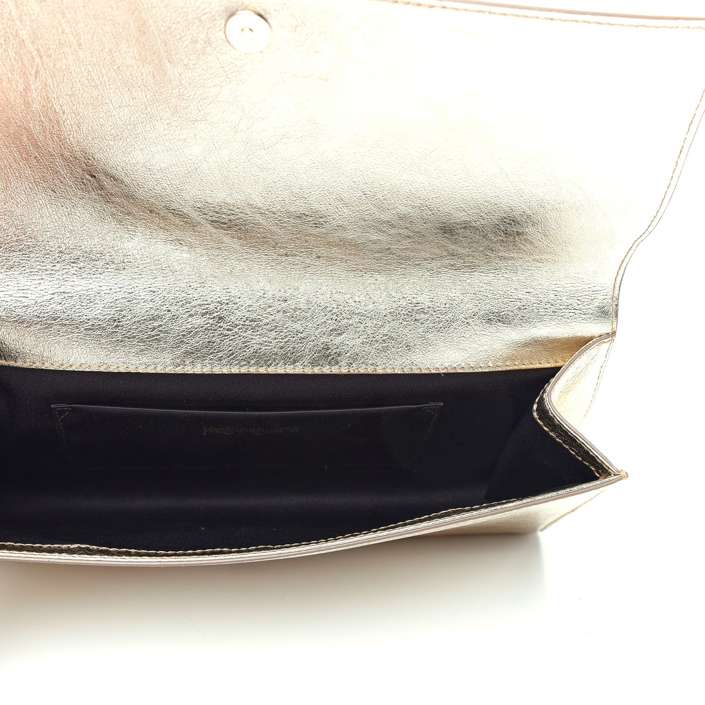 Metallic Calfskin Monogram Large Belle De Jour Clutch Gold