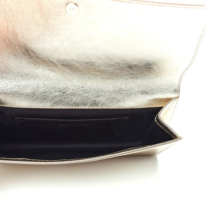 Saint Laurent Metallic Calfskin Monogram Large Belle De Jour Clutch Gold 5 of 7