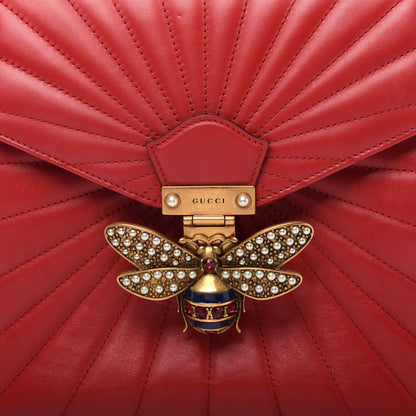 Gucci Calfskin Bamboo Trapuntata Queen Margaret Backpack Hibiscus Red 10 of 10