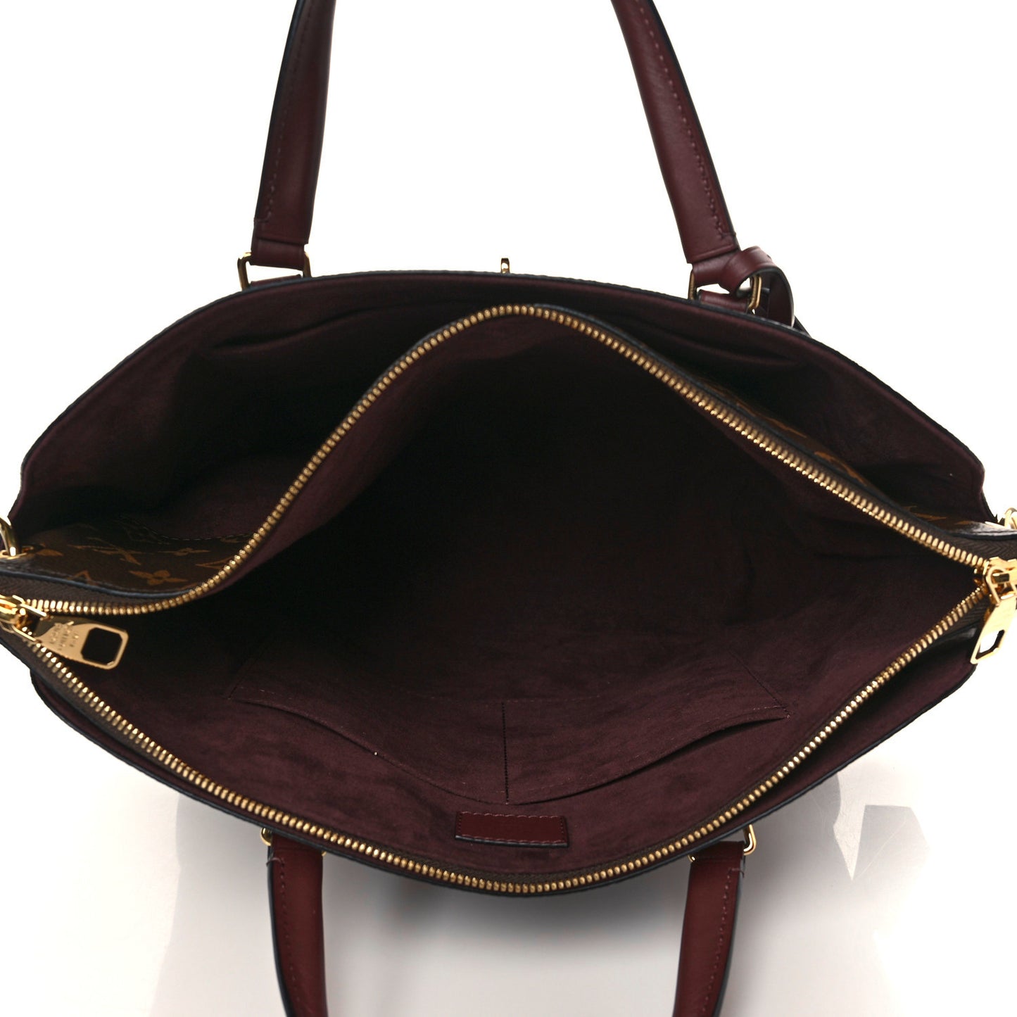 Monogram Flower Zipped Tote MM Bordeaux