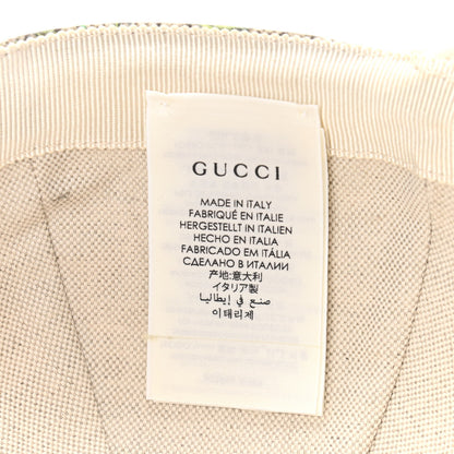 Gucci GG Supreme Flora Claudia Baseball Hat 58 L White 9 of 10