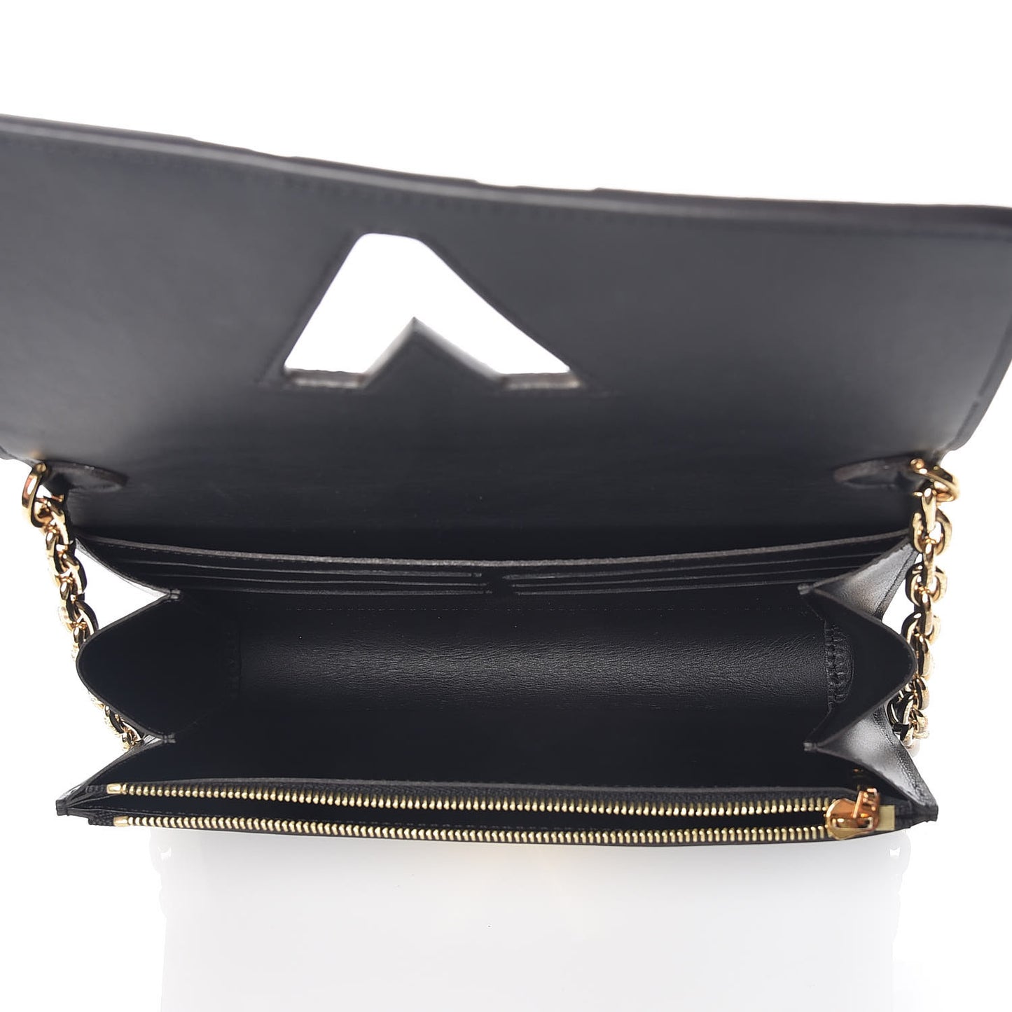 Veau Satin Monogram Twist Chain Wallet