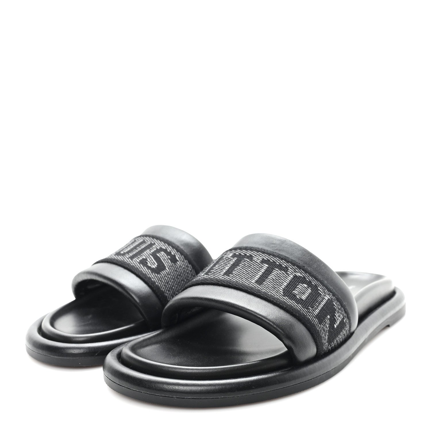 Louis Vuitton Logo Slide Sandals 39 Black 4 of 10