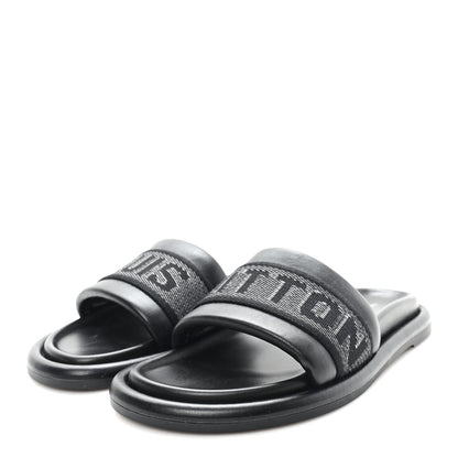Louis Vuitton Logo Slide Sandals 39 Black 4 of 10