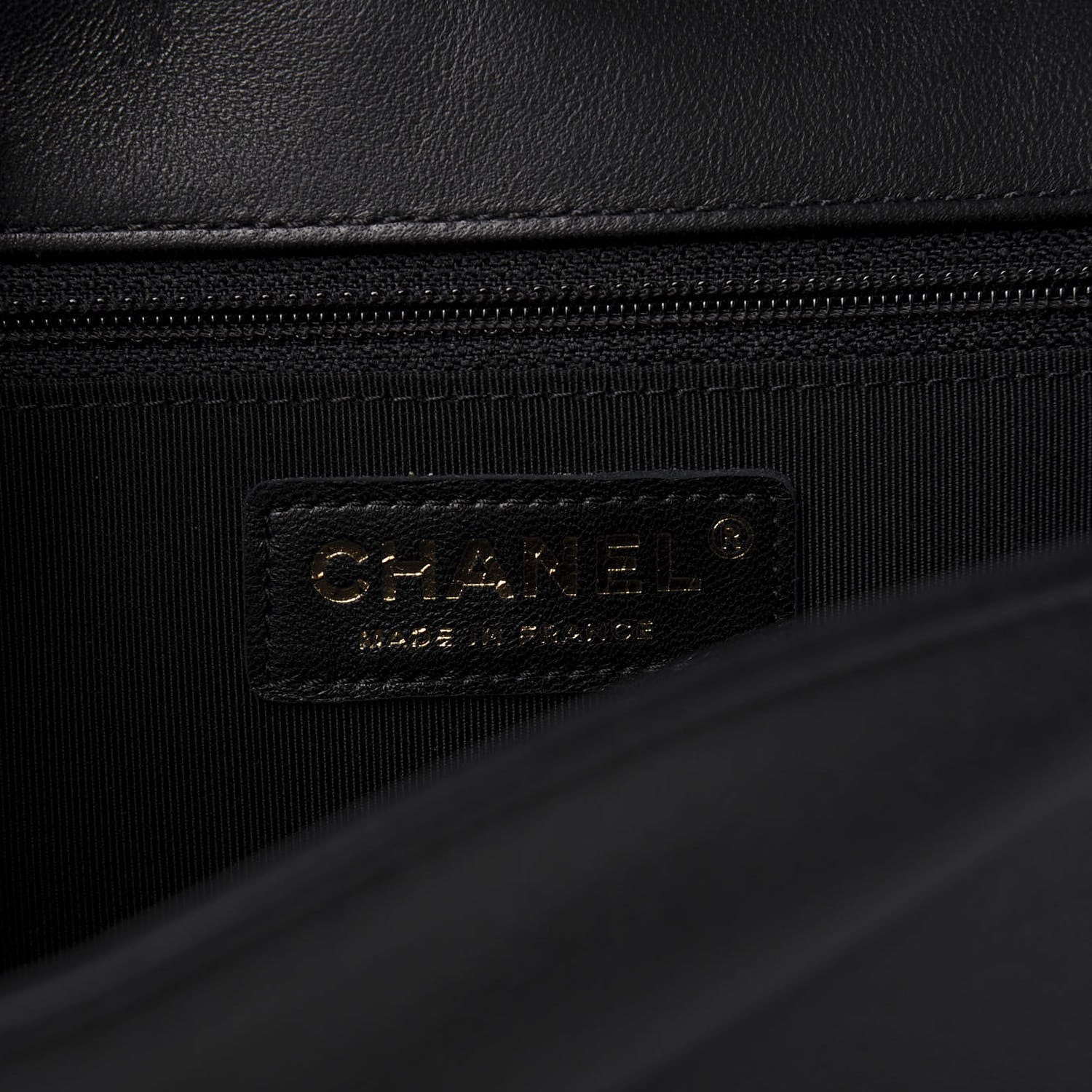 Chanel Lambskin Chevron Quilted Flap Black 9 of 10