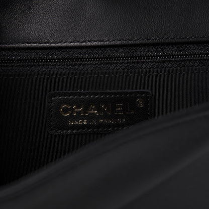 Chanel Lambskin Chevron Quilted Flap Black 9 of 10