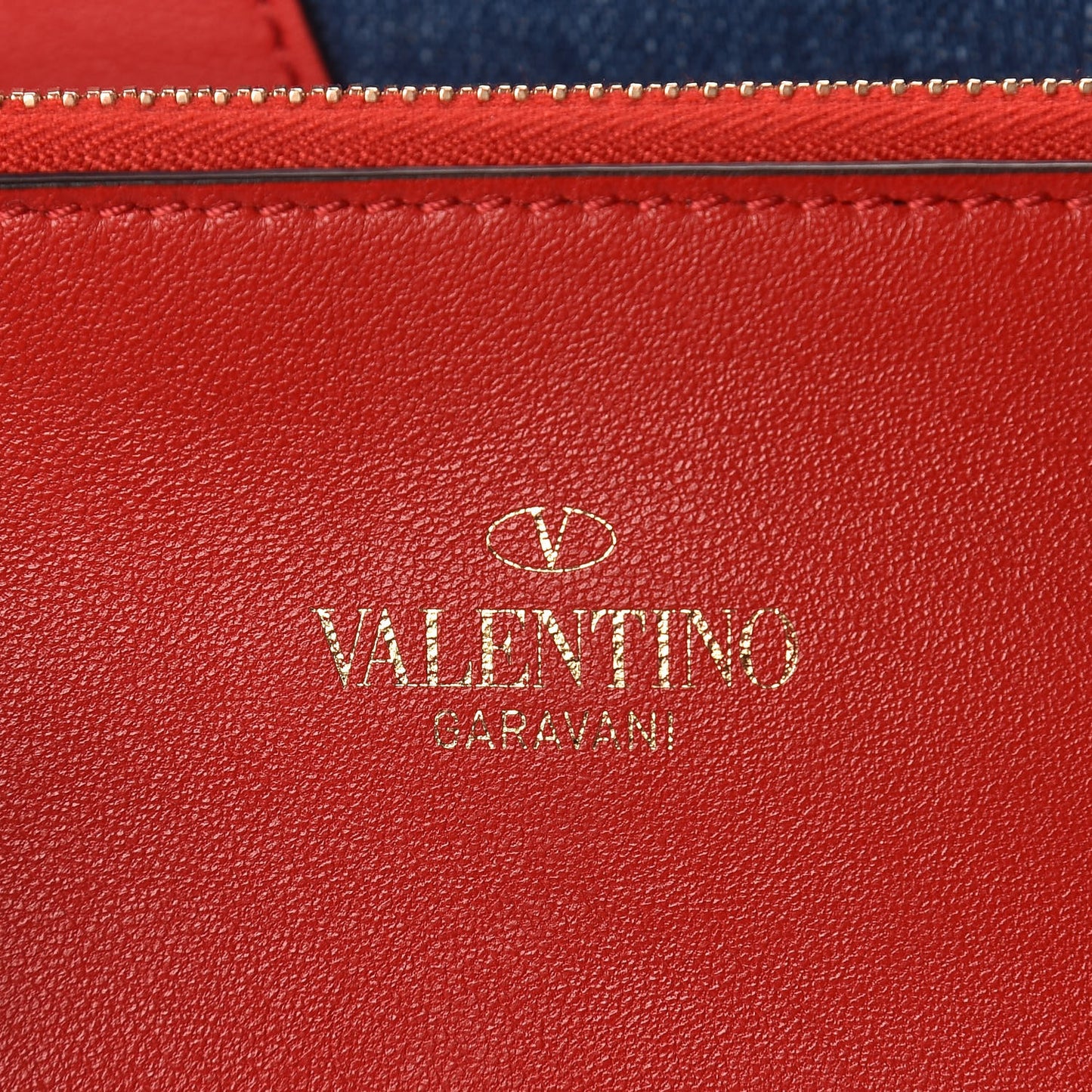 Denim Large Escape Tote Blue Red