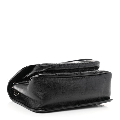 Saint Laurent Crinkled Lambskin Matelasse Monogram Baby Niki Chain Satchel Black 4 of 12