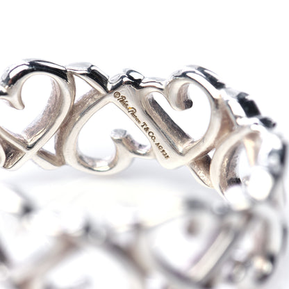 Tiffany Sterling Silver Paloma Picasso Loving Heart Band Ring 54 7 5 of 5