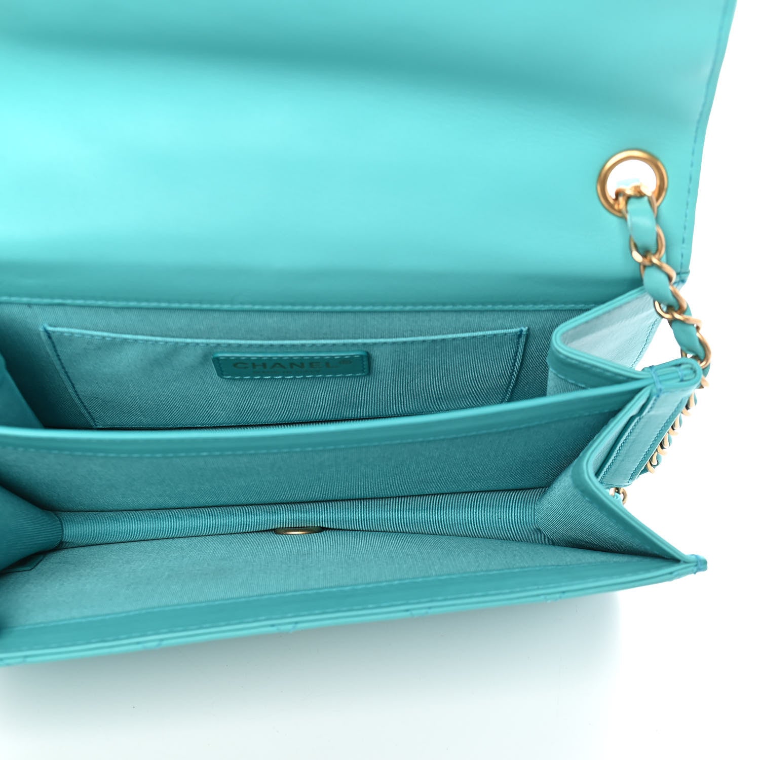 Chanel Calfskin Quilted Medium Everyday Chic Single Flap Turquoise 6 of 10