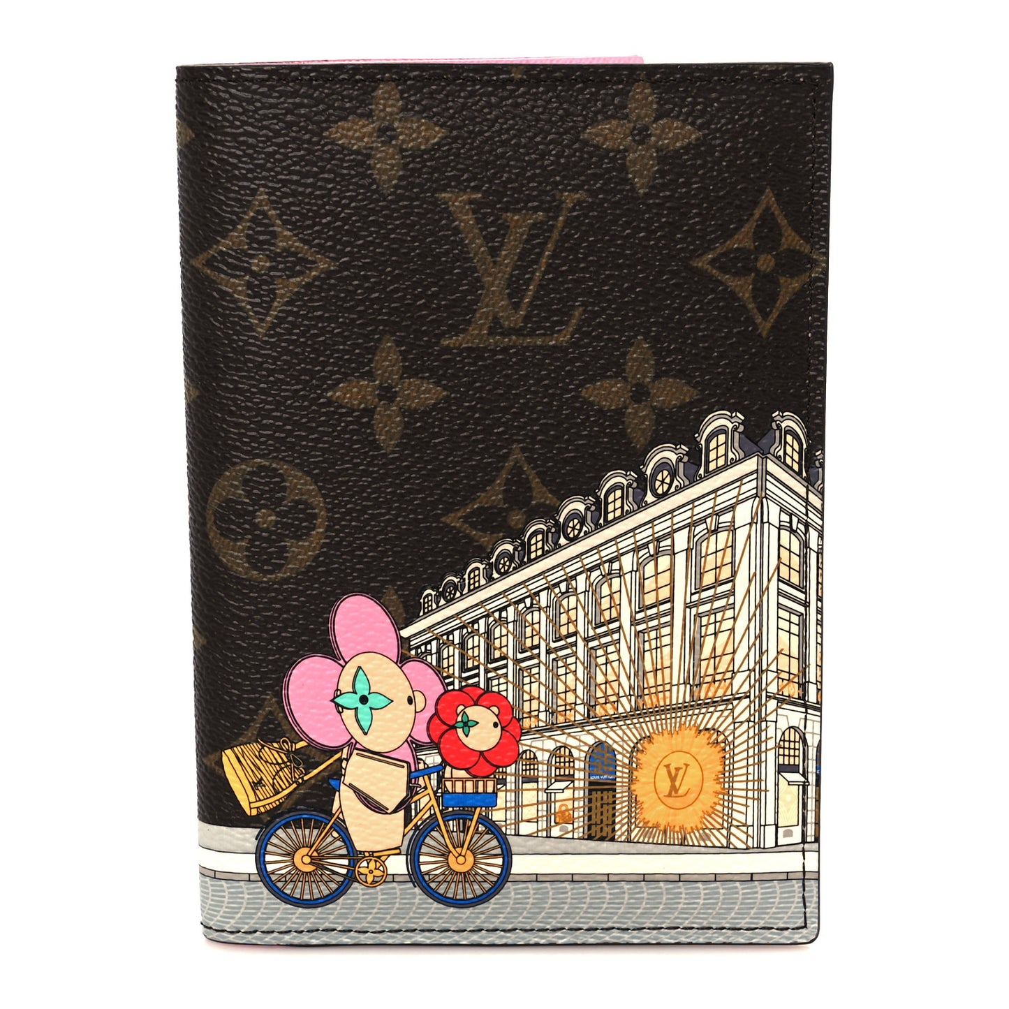 Monogram 2022 Christmas Animation Paris Passport Cover Pink