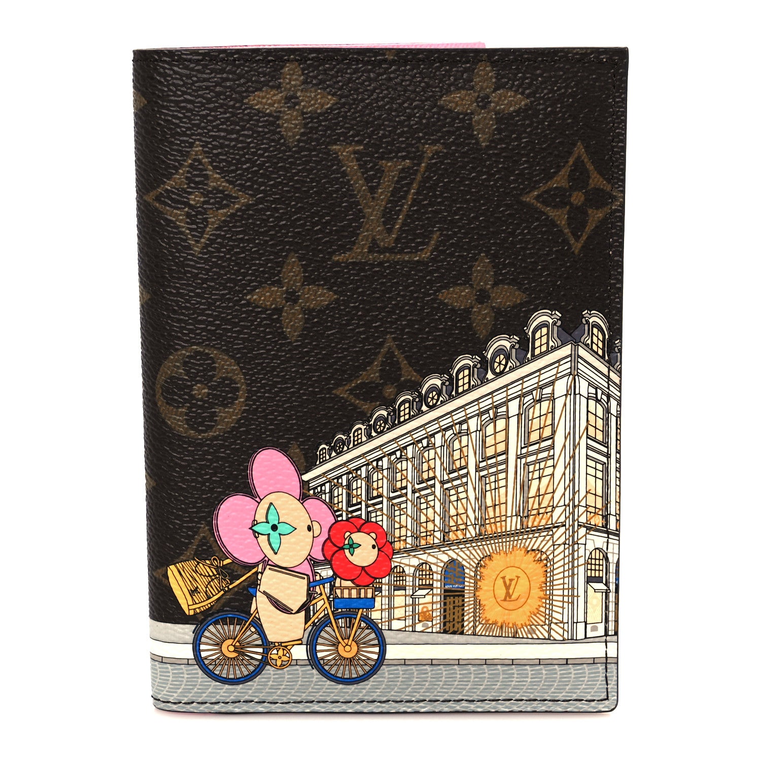 Louis Vuitton Monogram 2022 Christmas Animation Paris Passport Cover Pink 1 of 8