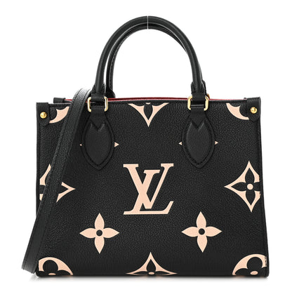 Louis Vuitton Empreinte Monogram Giant Onthego PM Black Beige 1 of 10