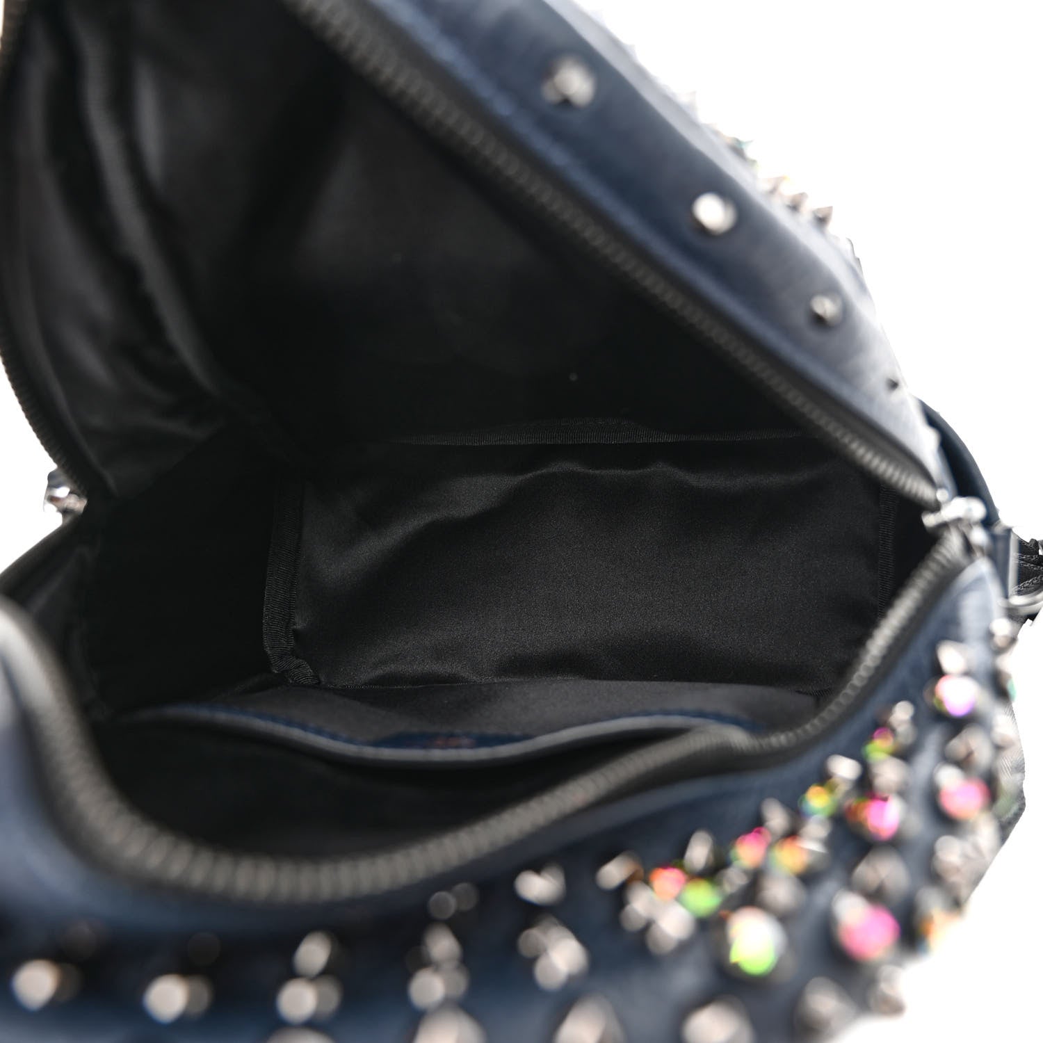 MCM Visetos Swarovski Mini Stark Diamond Backpack Dress Blue 8 of 9