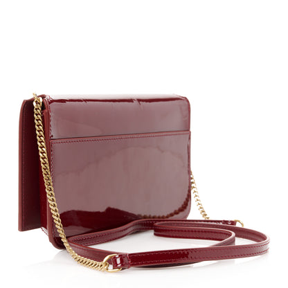 Saint Laurent Patent Monogram Phone Holder Crossbody Chataigne 3 of 10