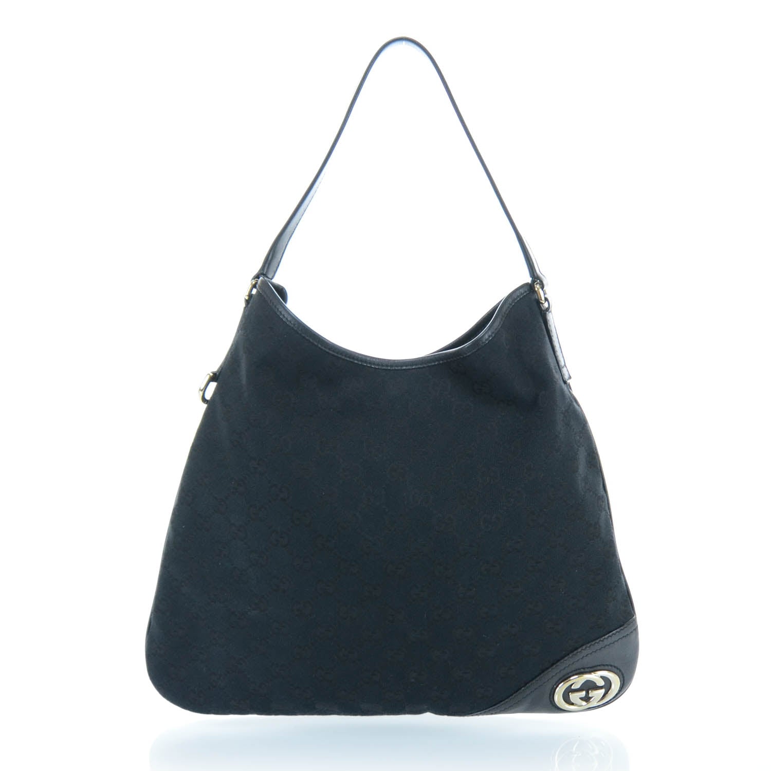 Gucci Monogram New Britt Medium Hobo Black 1 of 12
