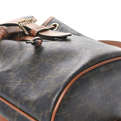 Celine Triomphe Canvas Calfskin Mini Folco Backpack Tan 9 of 10