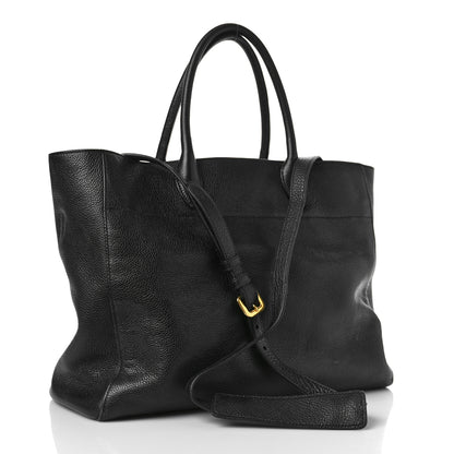 Prada Vitello Daino Shopping Tote Black 2 of 7