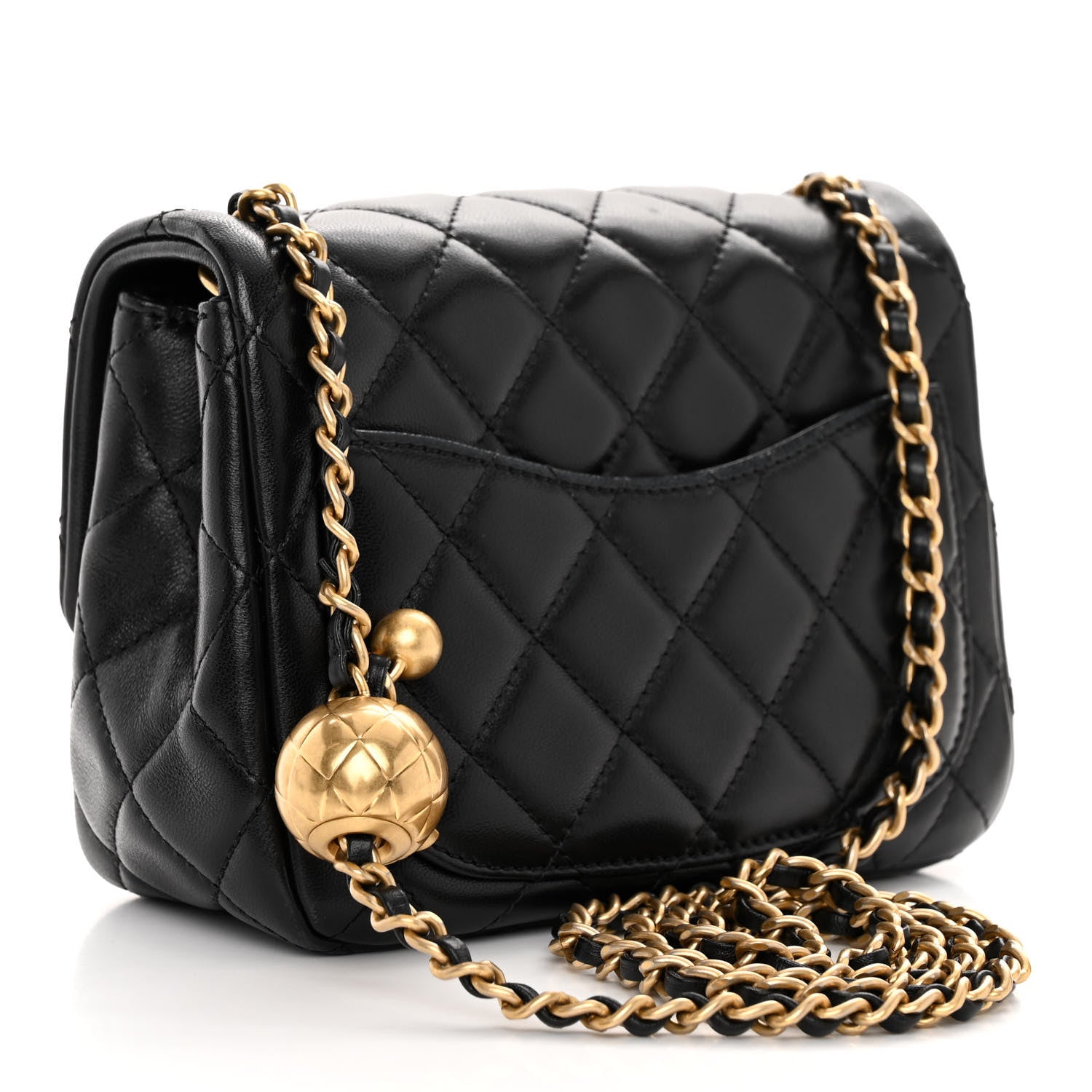 Chanel Lambskin Quilted Mini Pearl Crush Flap Black 3 of 10