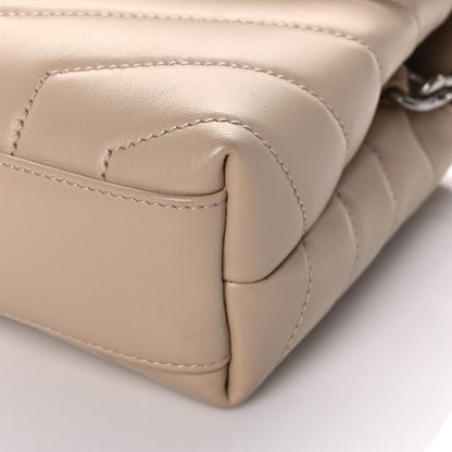 Saint Laurent Calfskin Y Quilted Monogram Toy Loulou Crossbody Bag Latte 9 of 11