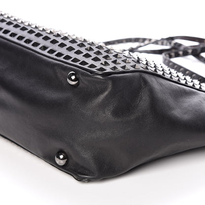 Valentino Garavani Vitello Medium Rockstud All Over Tote Black 10 of 11