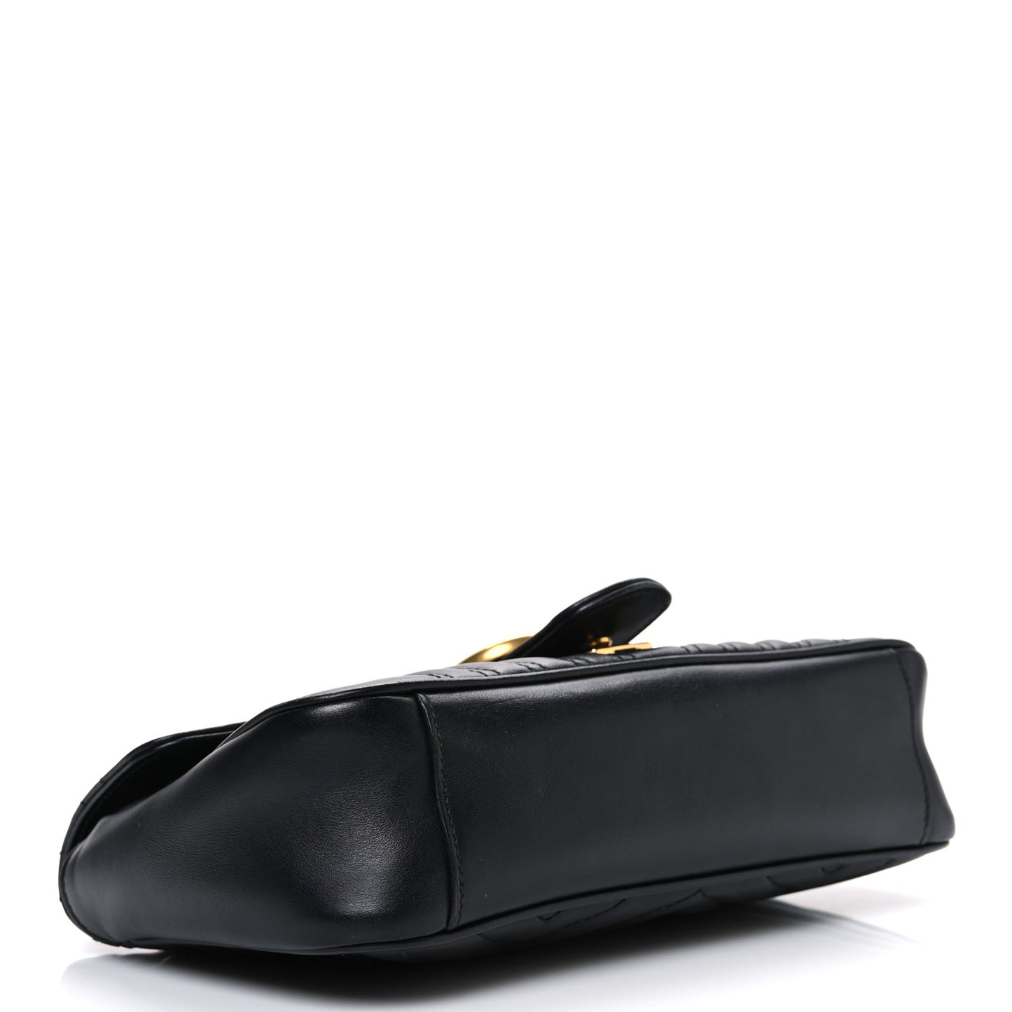 Calfskin Matelasse Small GG Marmont Shoulder Bag Black